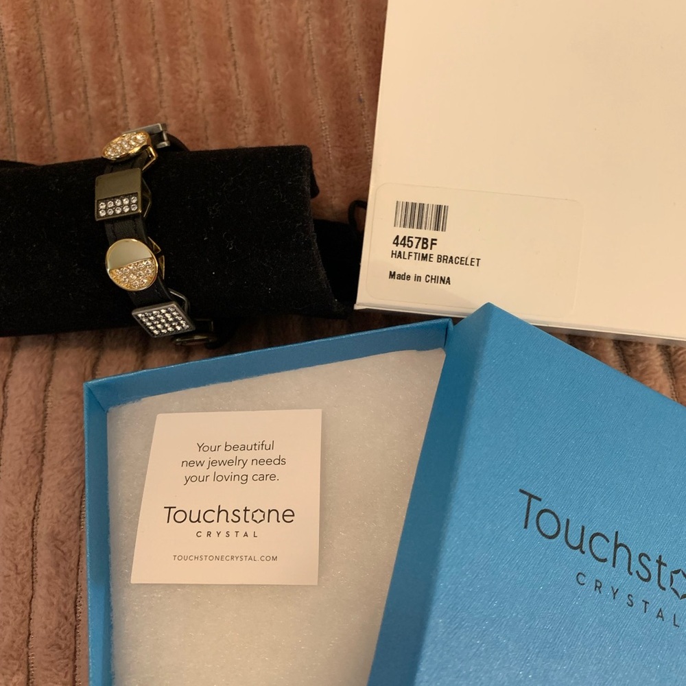 Touchstone Crystal Halftime Bracelet Leather and Buckle